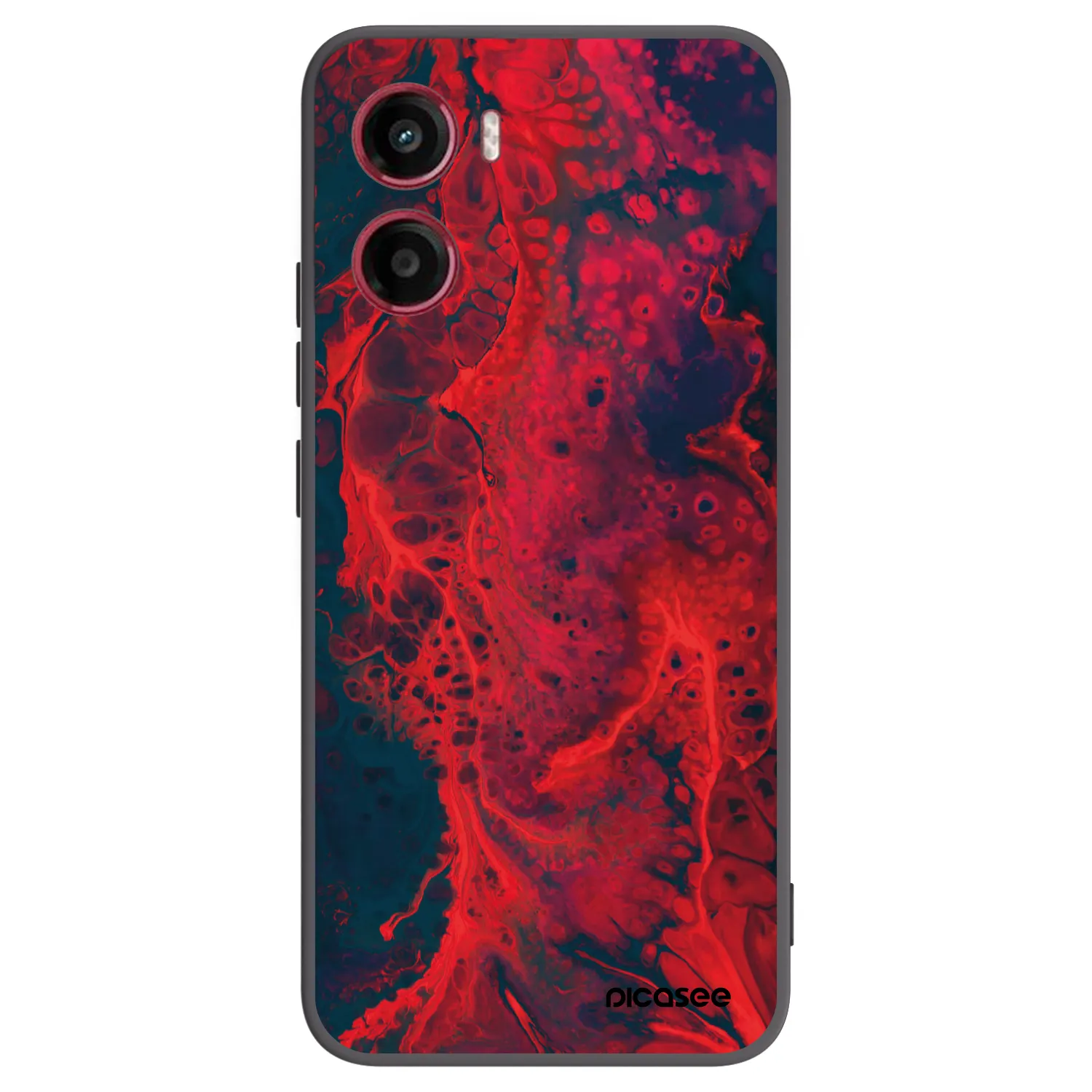Picasee fekete szilikon tok az alábbi mobiltelefonokra Motorola Moto G05 - Organic red