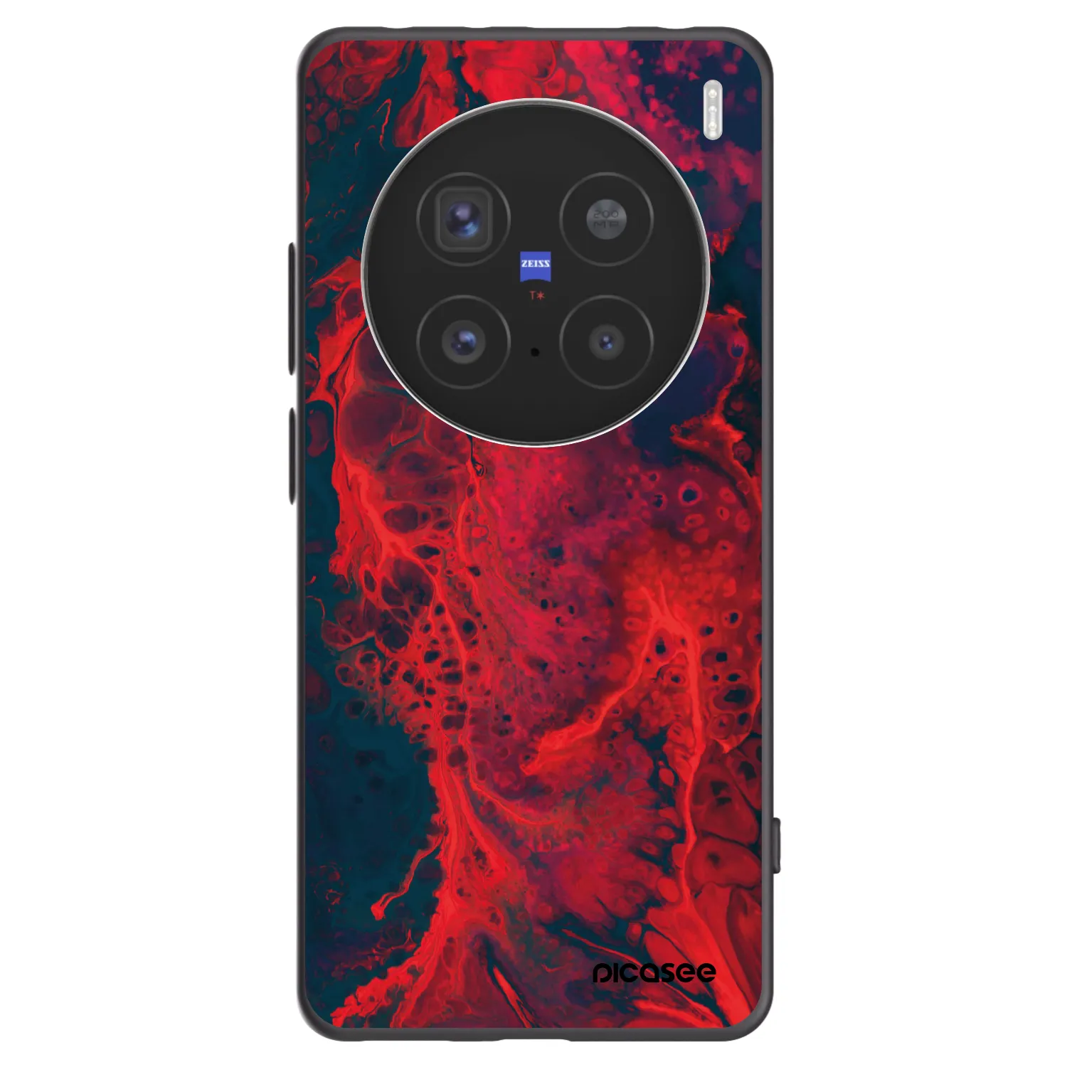 Picasee fekete szilikon tok az alábbi mobiltelefonokra Vivo X200 Pro - Organic red