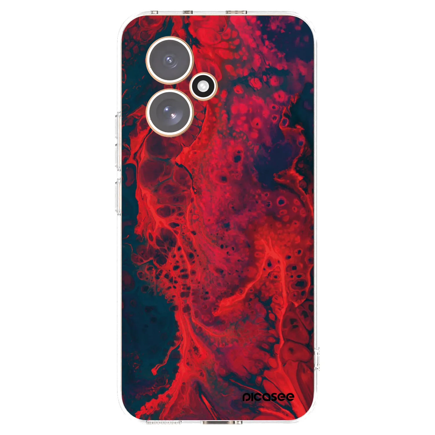 Picasee átlátszó szilikon tok az alábbi mobiltelefonokra Honor 400 5G - Organic red