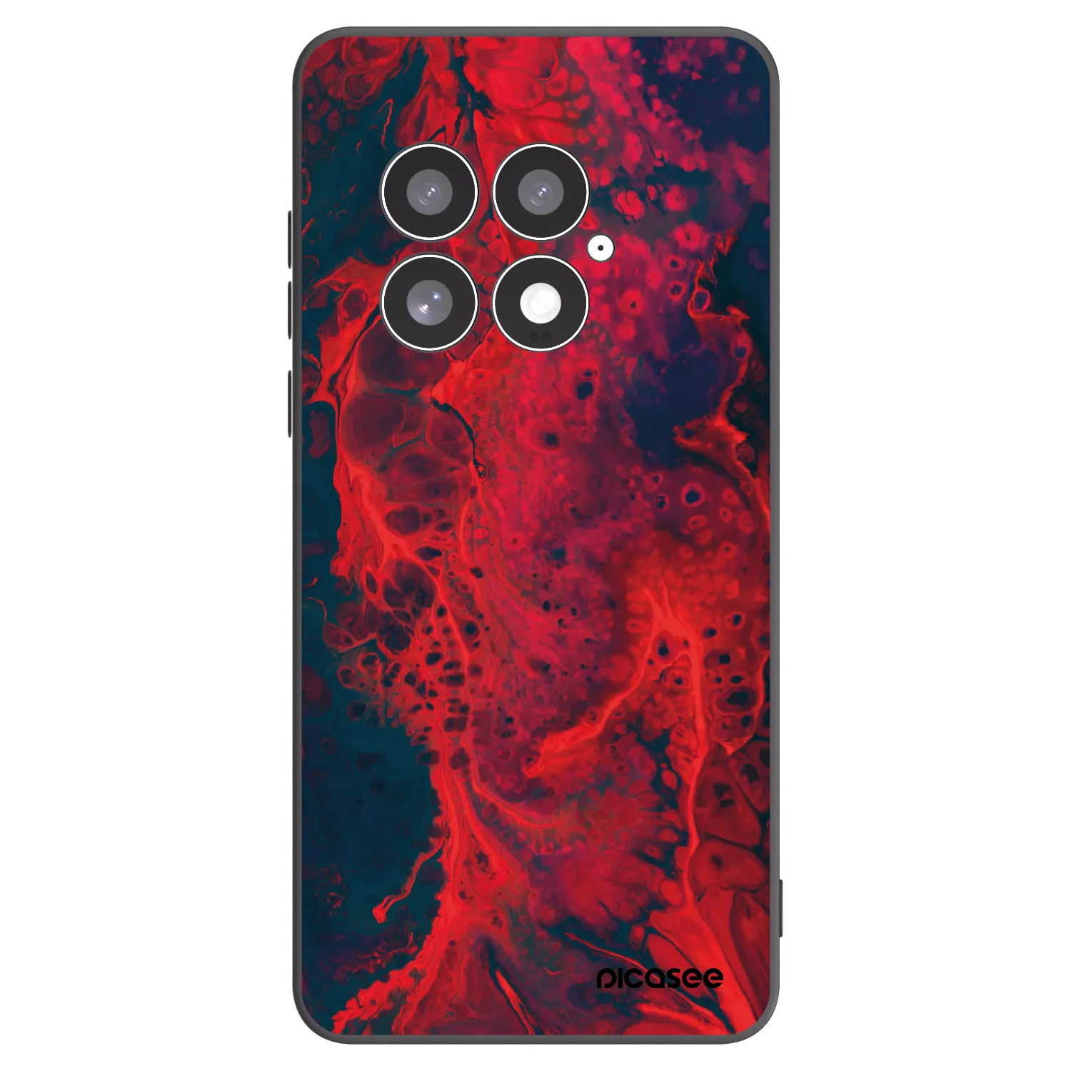 Picasee fekete szilikon tok az alábbi mobiltelefonokra OnePlus 13 5G - Organic red
