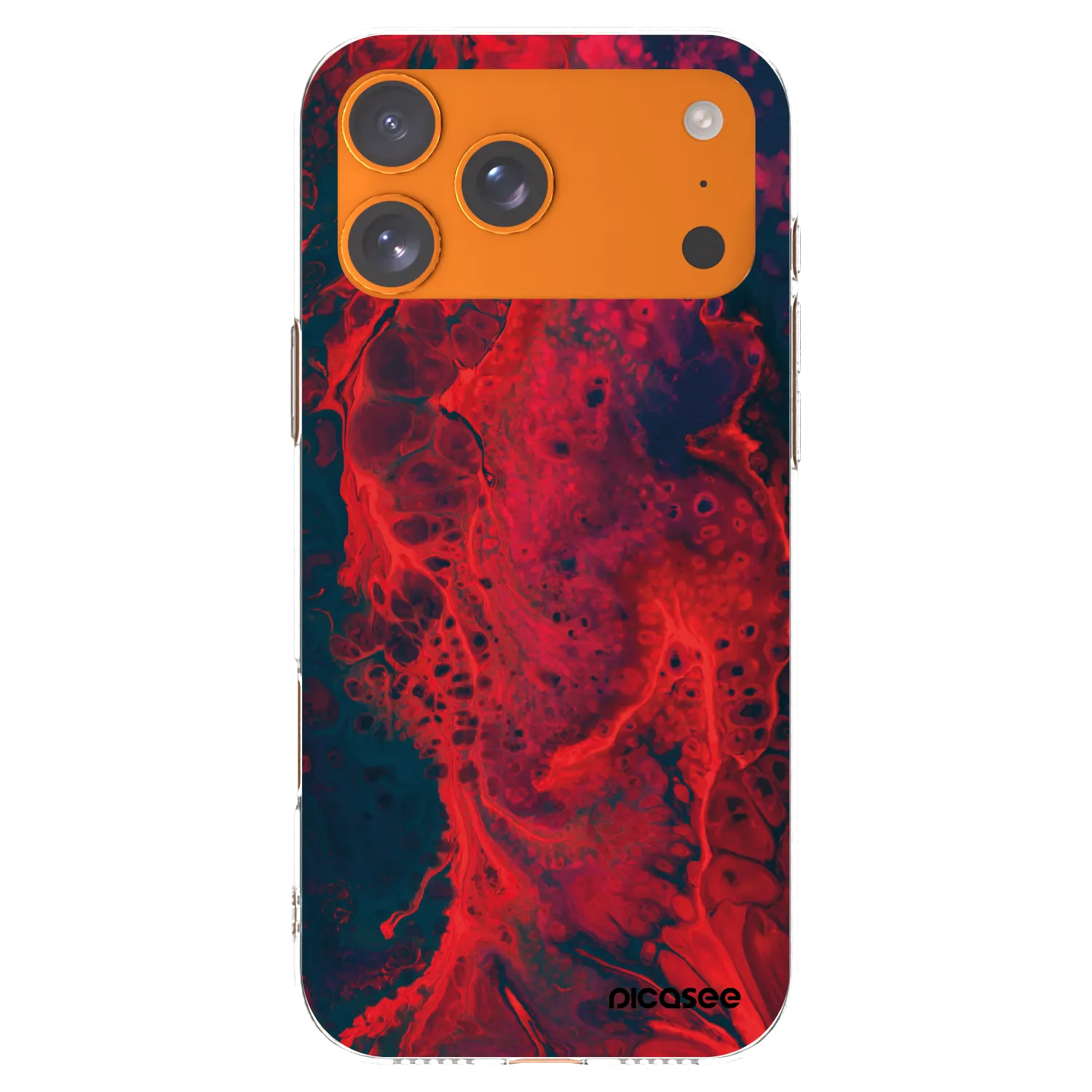 Picasee átlátszó szilikon tok az alábbi mobiltelefonokra Apple iPhone 17 Pro Max - Organic red