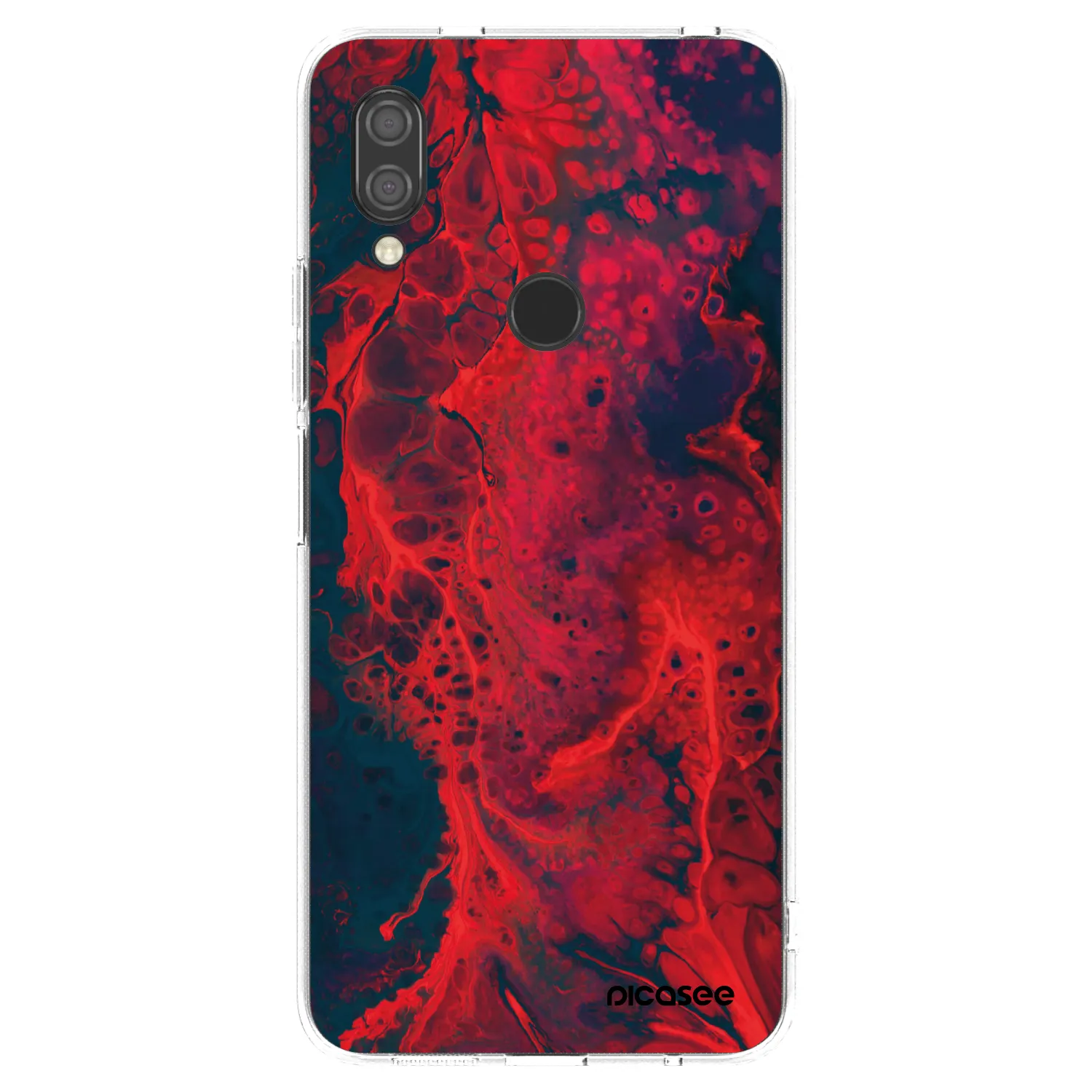 Picasee átlátszó szilikon tok az alábbi mobiltelefonokra Xiaomi Redmi 7 - Organic red
