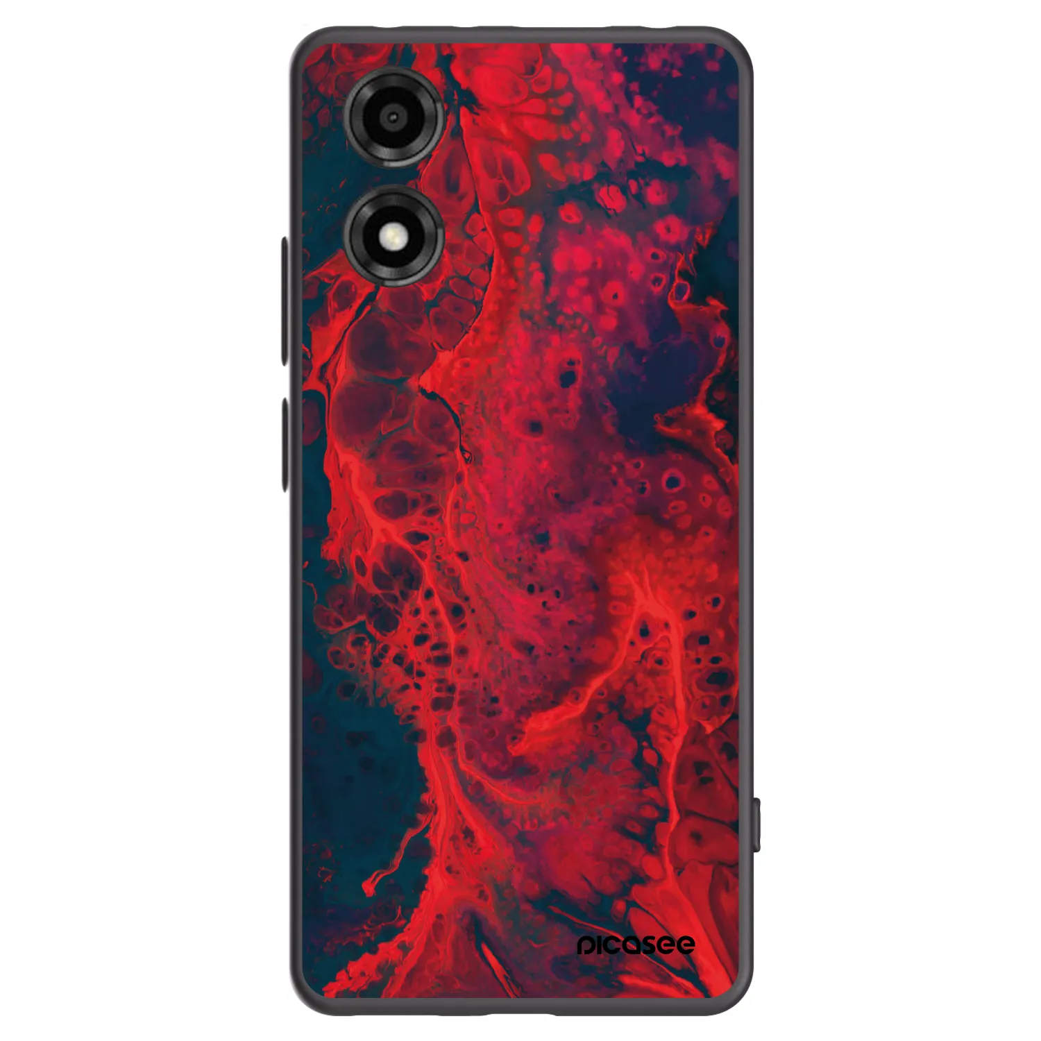 Picasee fekete szilikon tok az alábbi mobiltelefonokra Motorola Moto E14 - Organic red