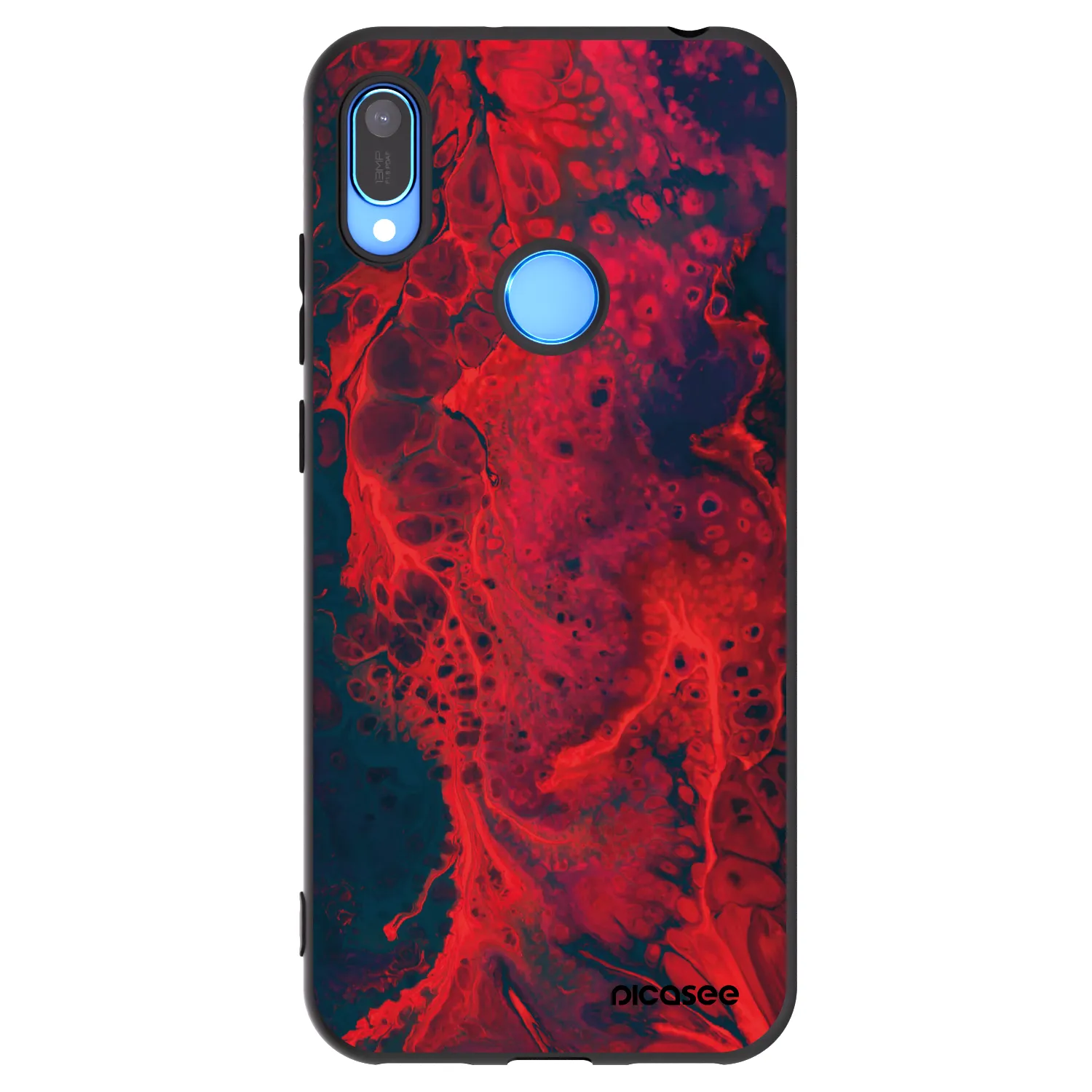 Picasee fekete szilikon tok az alábbi mobiltelefonokra Huawei Y6 2019 - Organic red