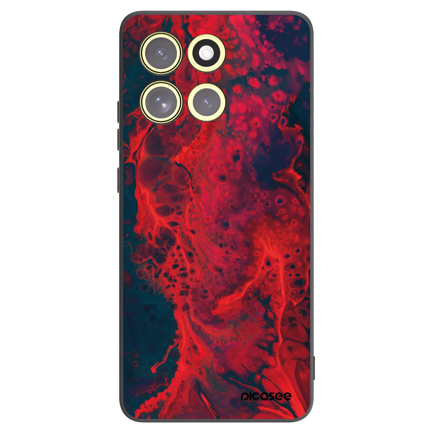 Picasee fekete szilikon tok az alábbi mobiltelefonokra Motorola Moto G86 5G - Organic red