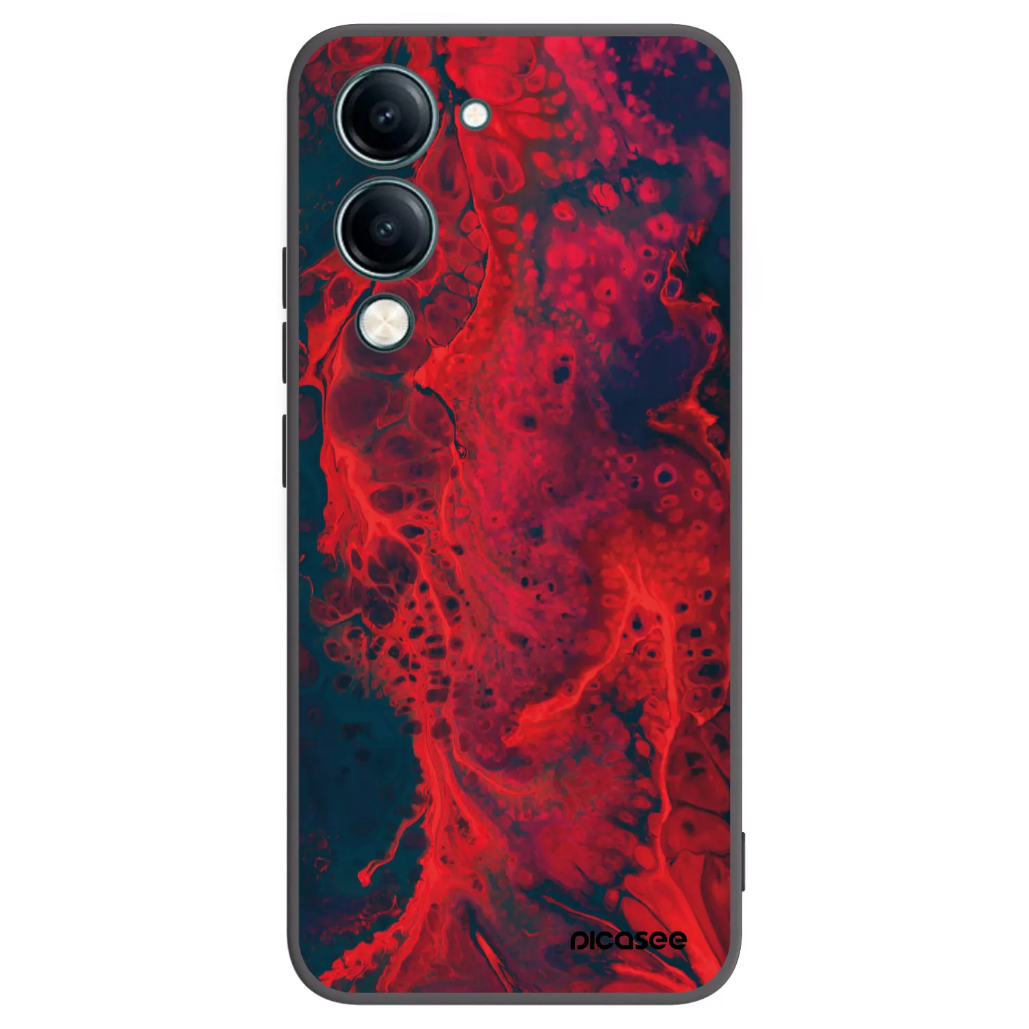 Picasee fekete szilikon tok az alábbi mobiltelefonokra Vivo Y29s 5G - Organic red