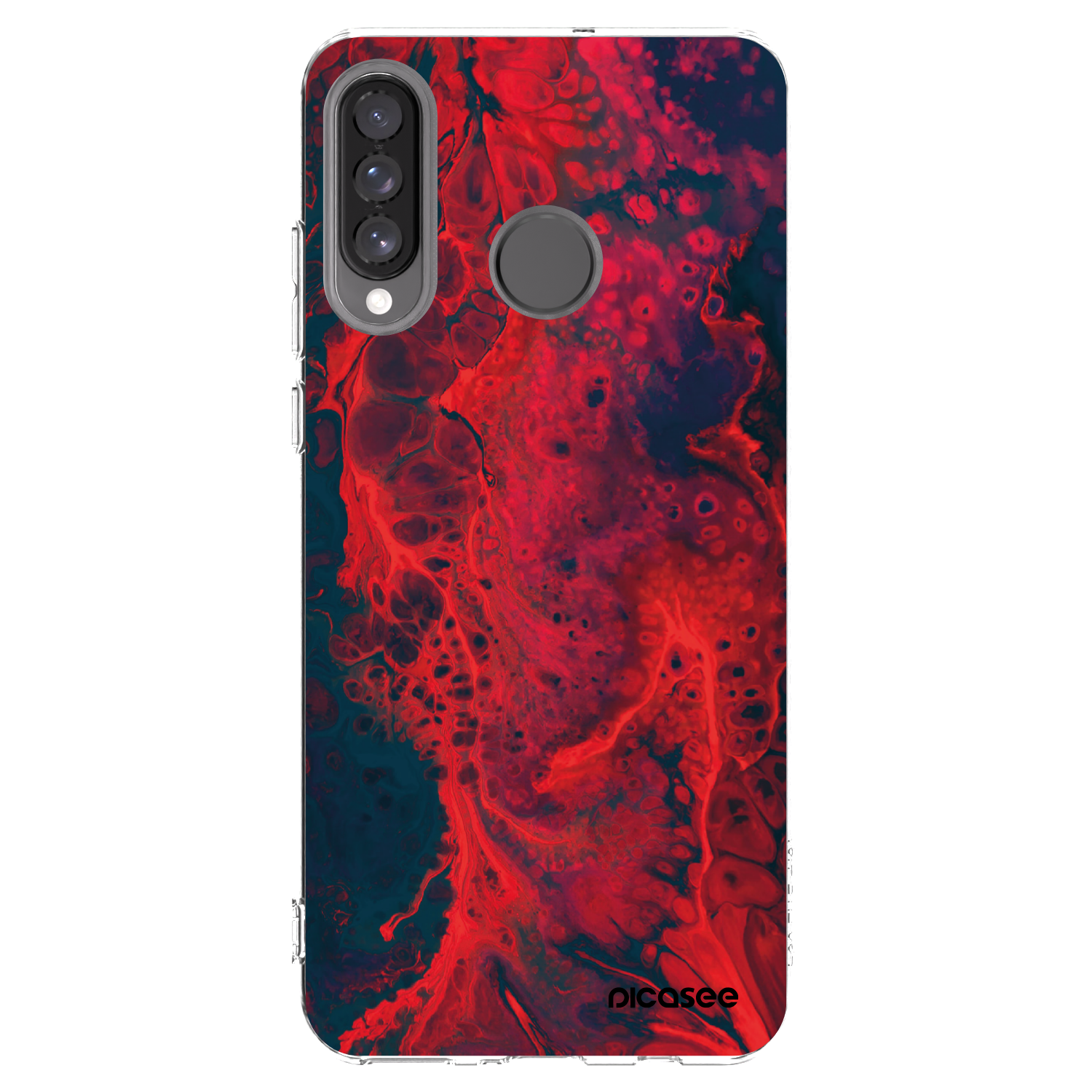 Picasee átlátszó szilikon tok az alábbi mobiltelefonokra Huawei P30 Lite - Organic red