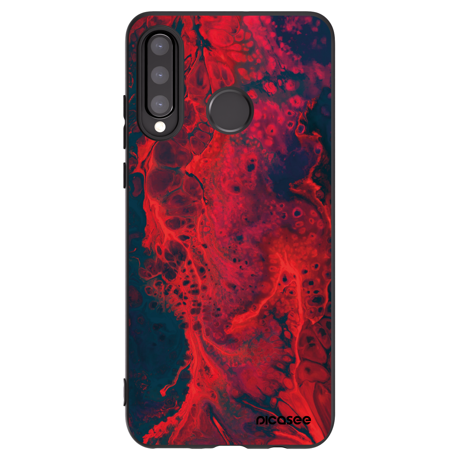 Picasee fekete szilikon tok az alábbi mobiltelefonokra Huawei P30 Lite - Organic red