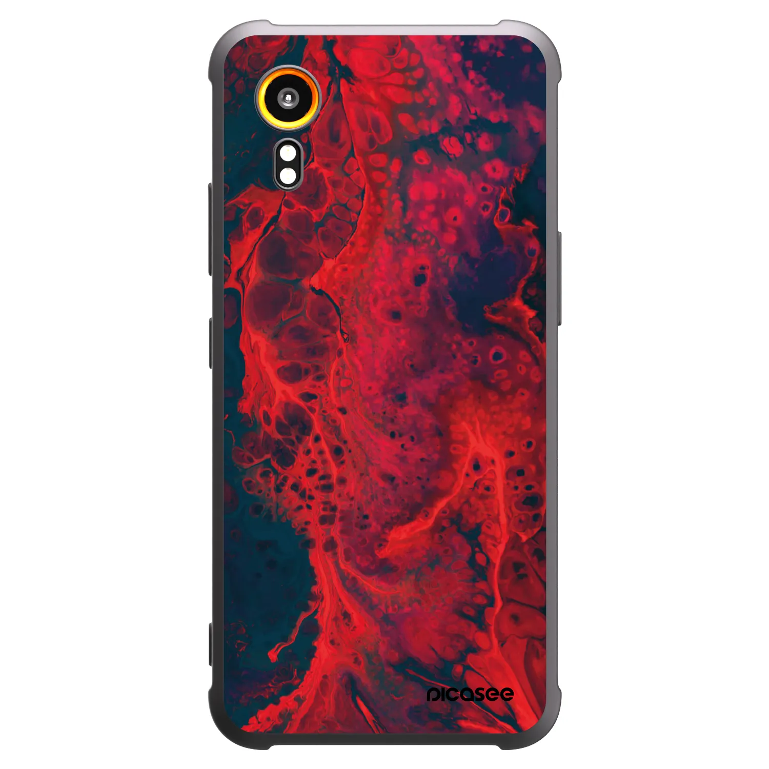 Picasee fekete szilikon tok az alábbi mobiltelefonokra Samsung Galaxy Xcover 7 - Organic red