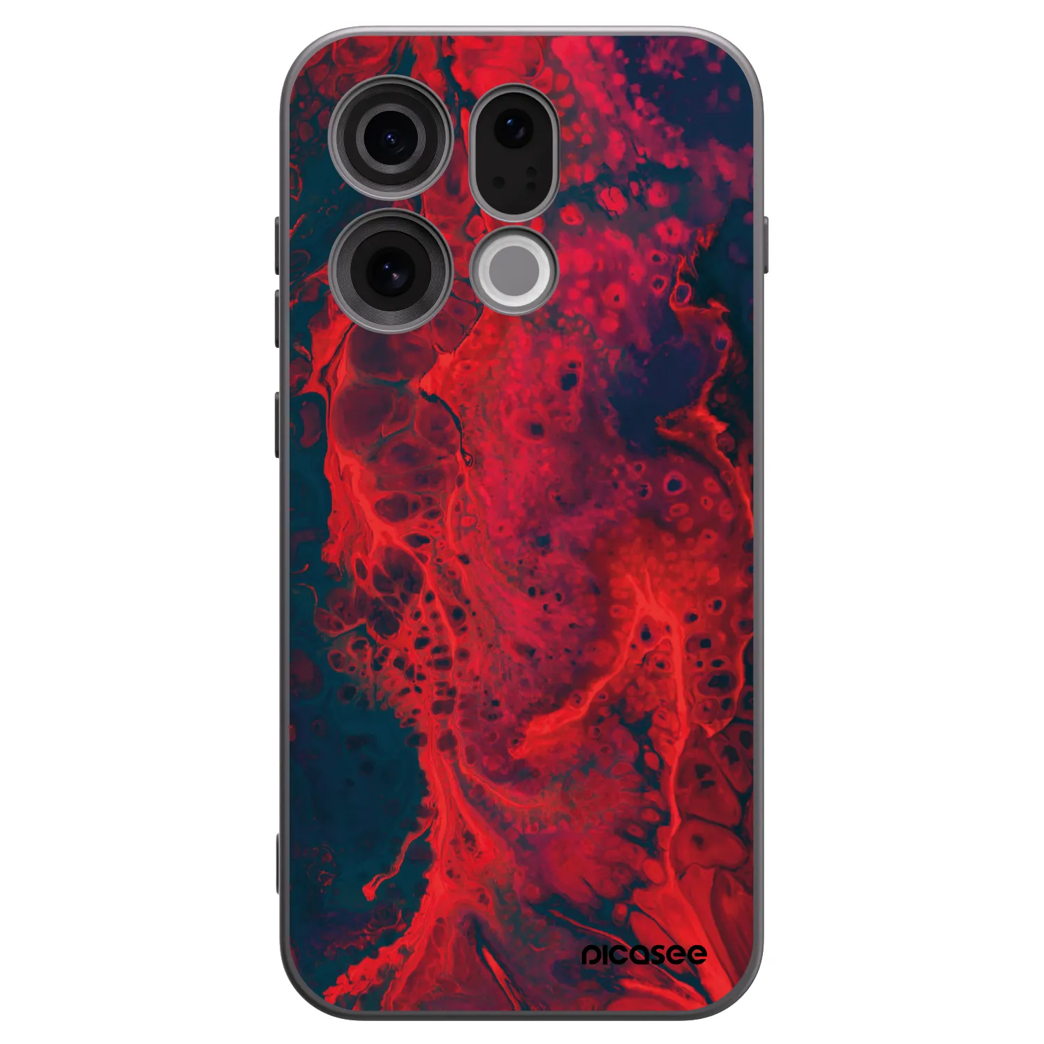 Picasee fekete szilikon tok az alábbi mobiltelefonokra OPPO Find X9 - Organic red