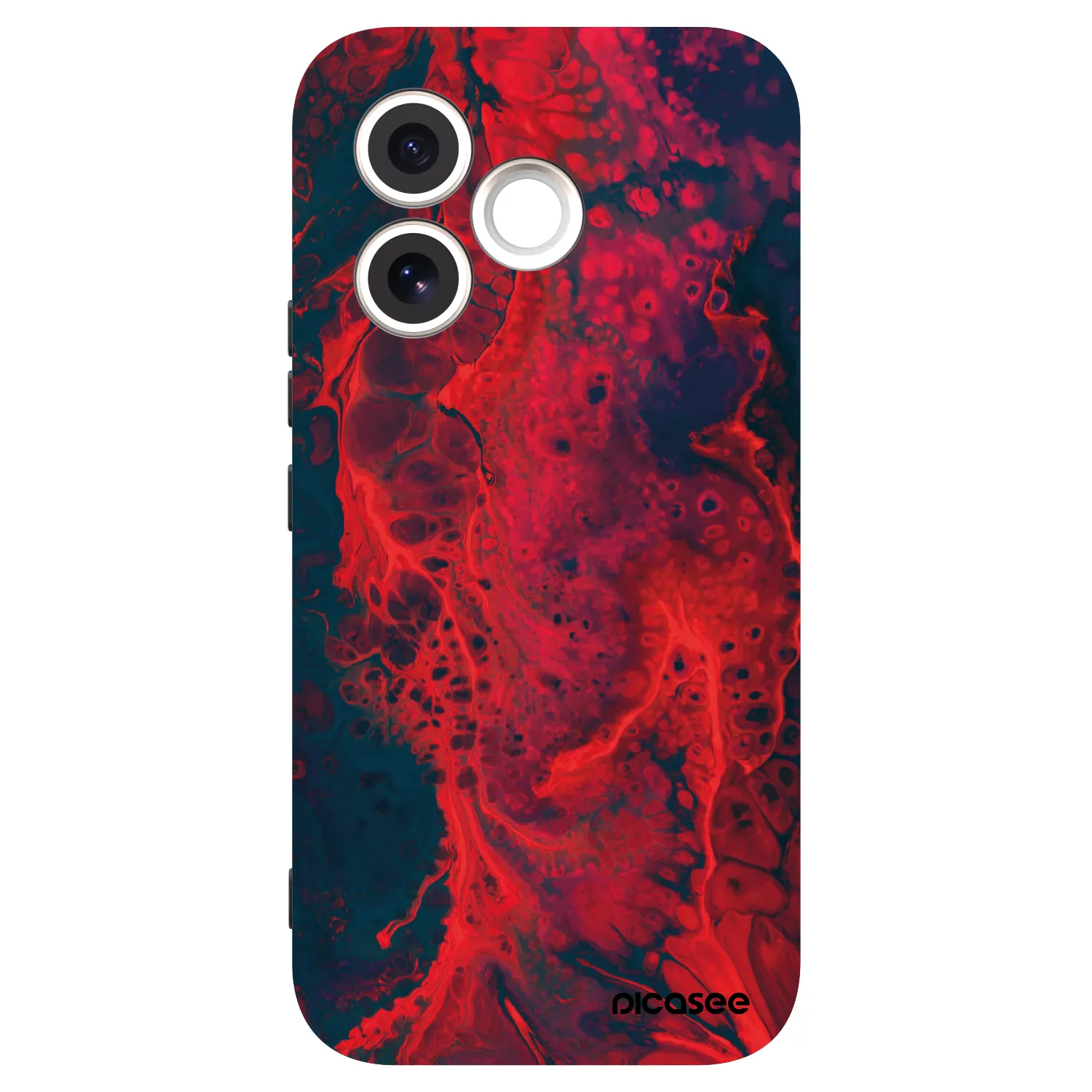 Picasee fekete szilikon tok az alábbi mobiltelefonokra Honor 600 Lite - Organic red