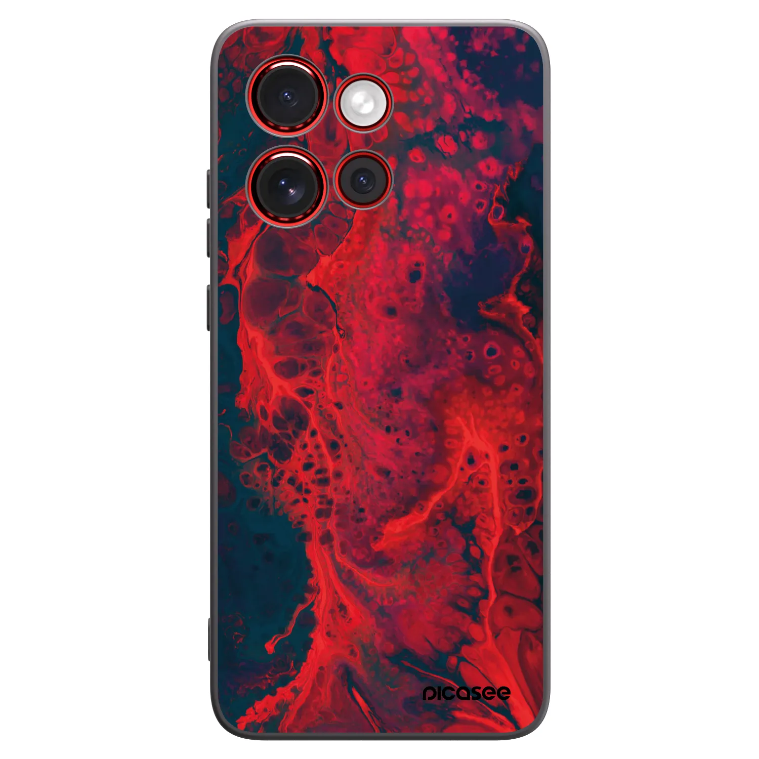 Picasee fekete szilikon tok az alábbi mobiltelefonokra Motorola Edge 60 Neo 5G - Organic red