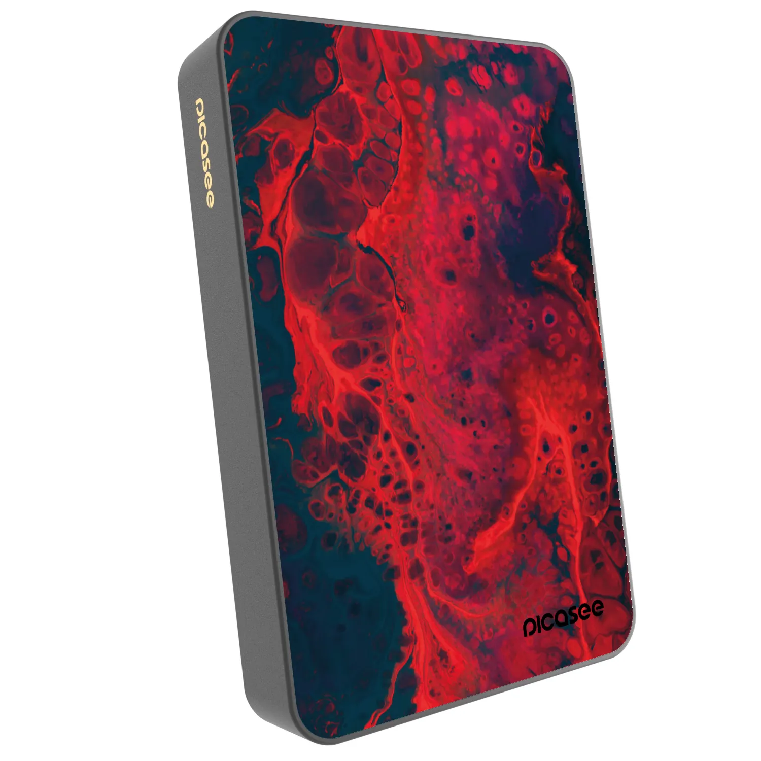 Picasee Powerbank MagSafe 10 000 mAh Szürke - Organic red