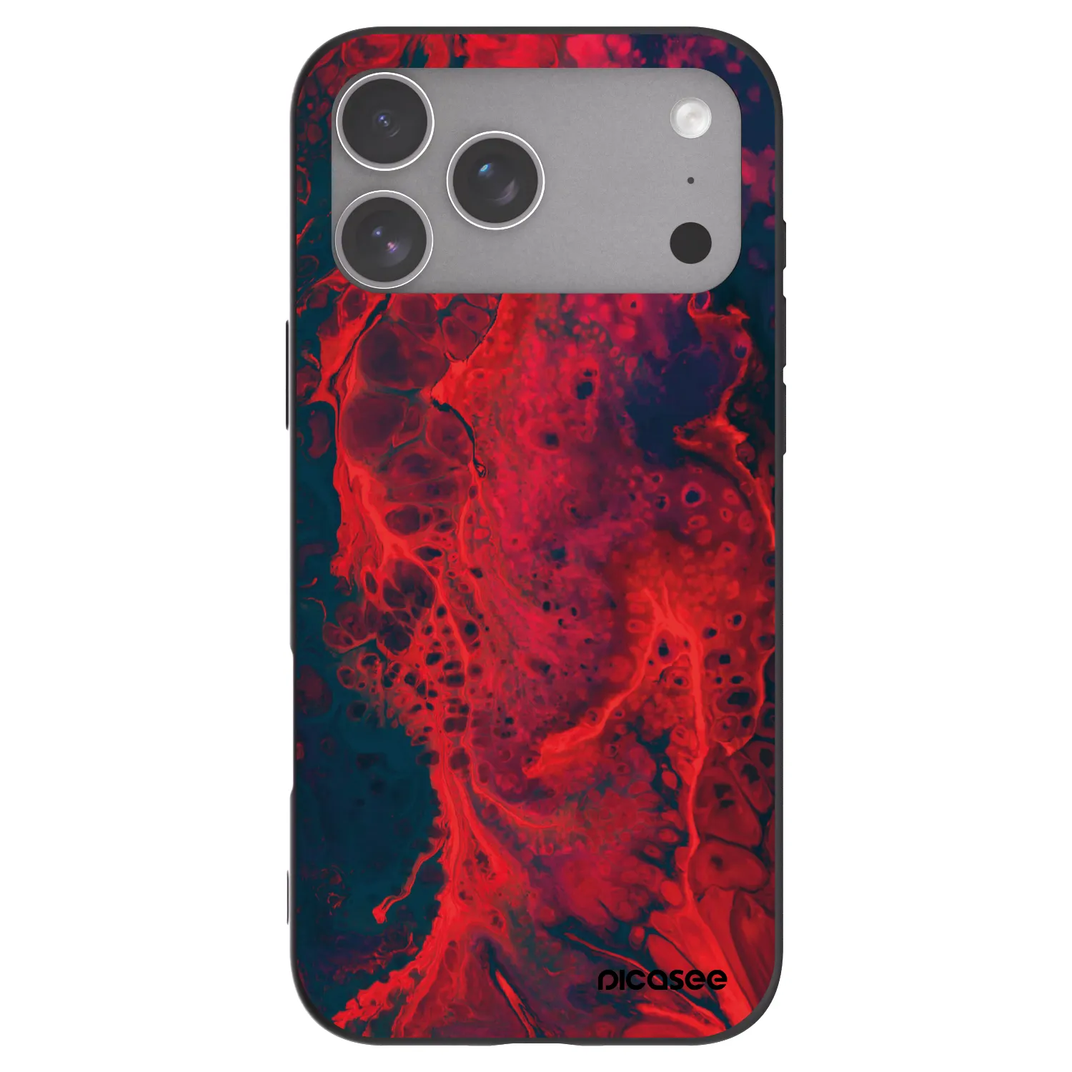 Picasee fekete szilikon tok az alábbi mobiltelefonokra Apple iPhone 18 Pro Max - Organic red