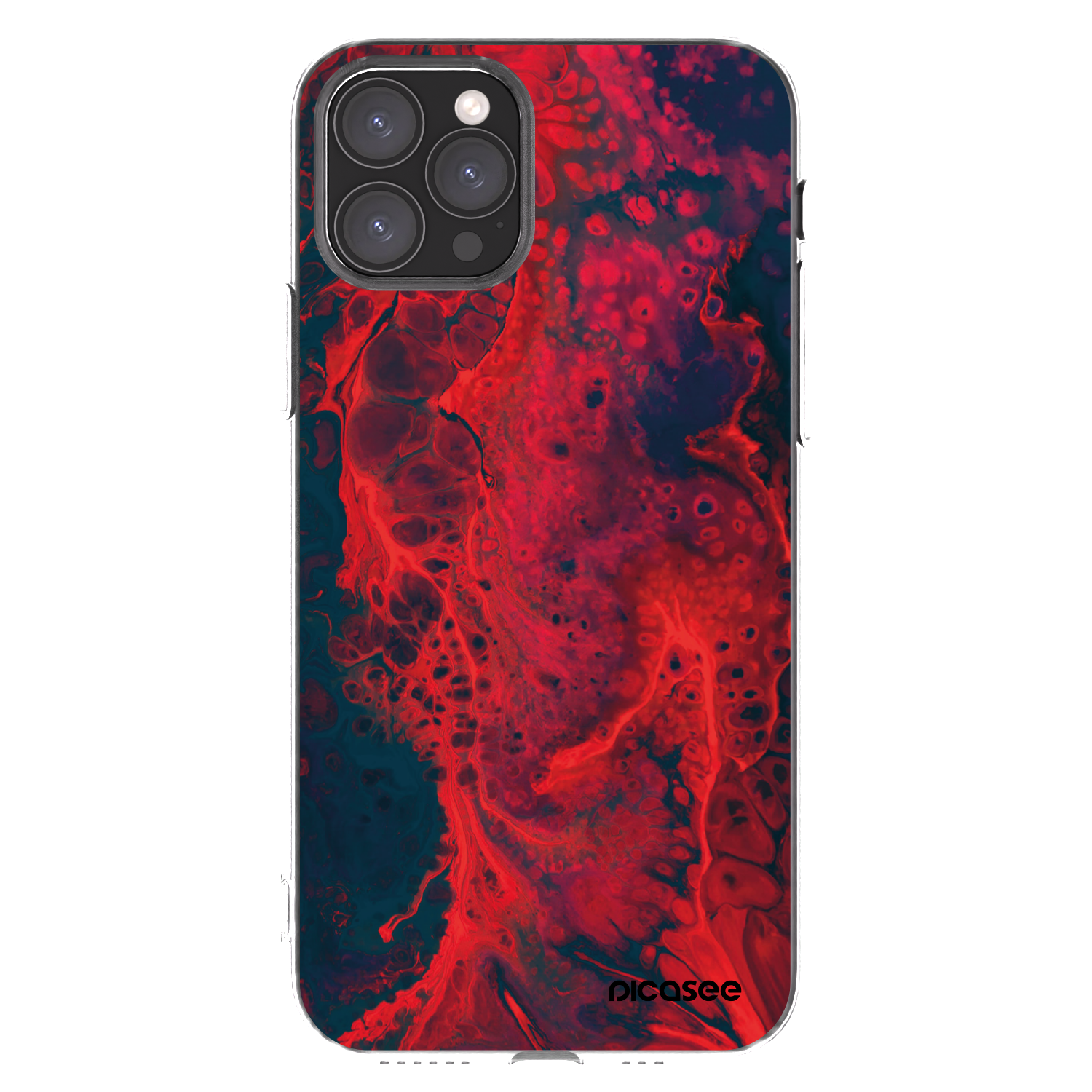 Picasee átlátszó szilikon tok az alábbi mobiltelefonokra Apple iPhone 11 Pro - Organic red