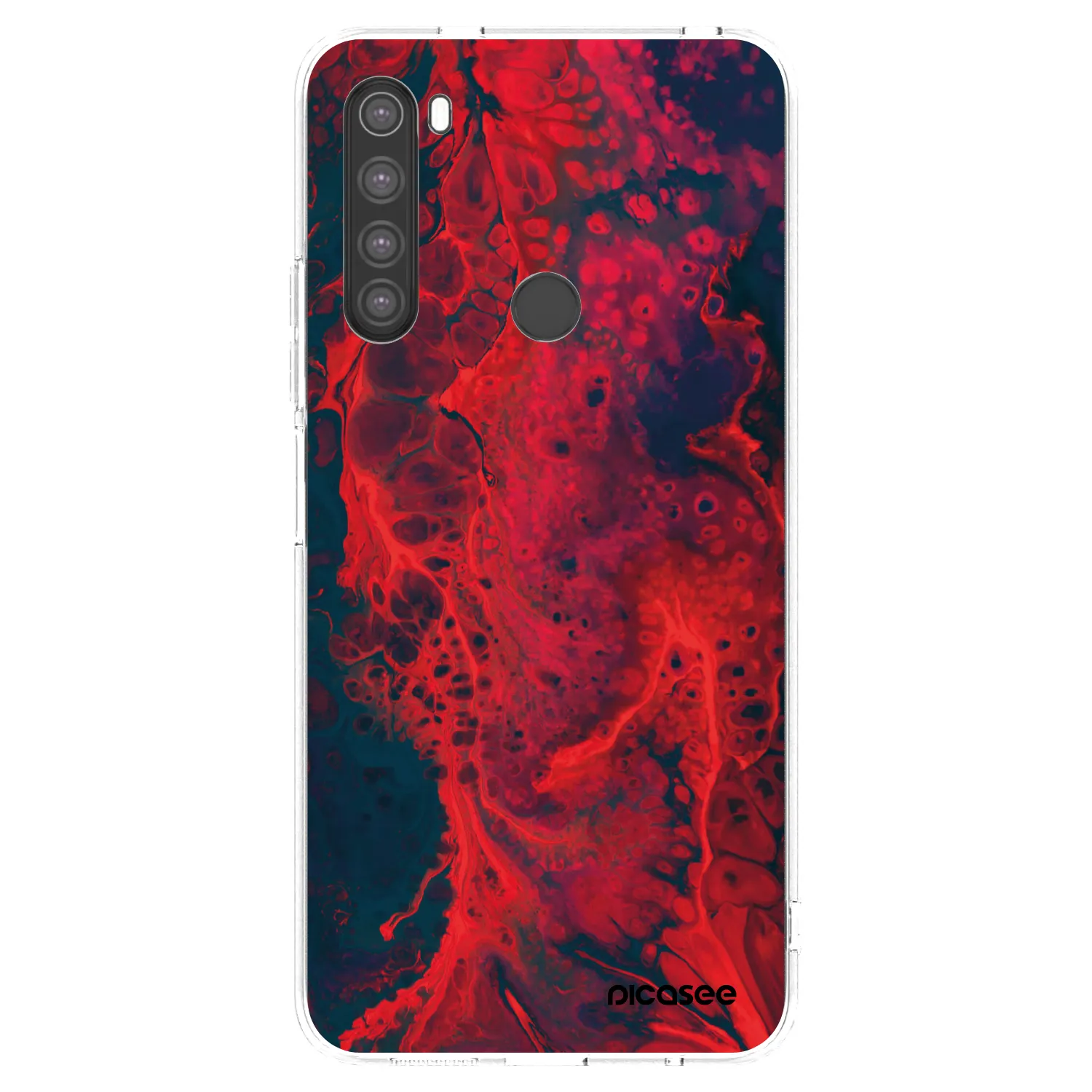 Picasee átlátszó szilikon tok az alábbi mobiltelefonokra Xiaomi Redmi Note 8 - Organic red