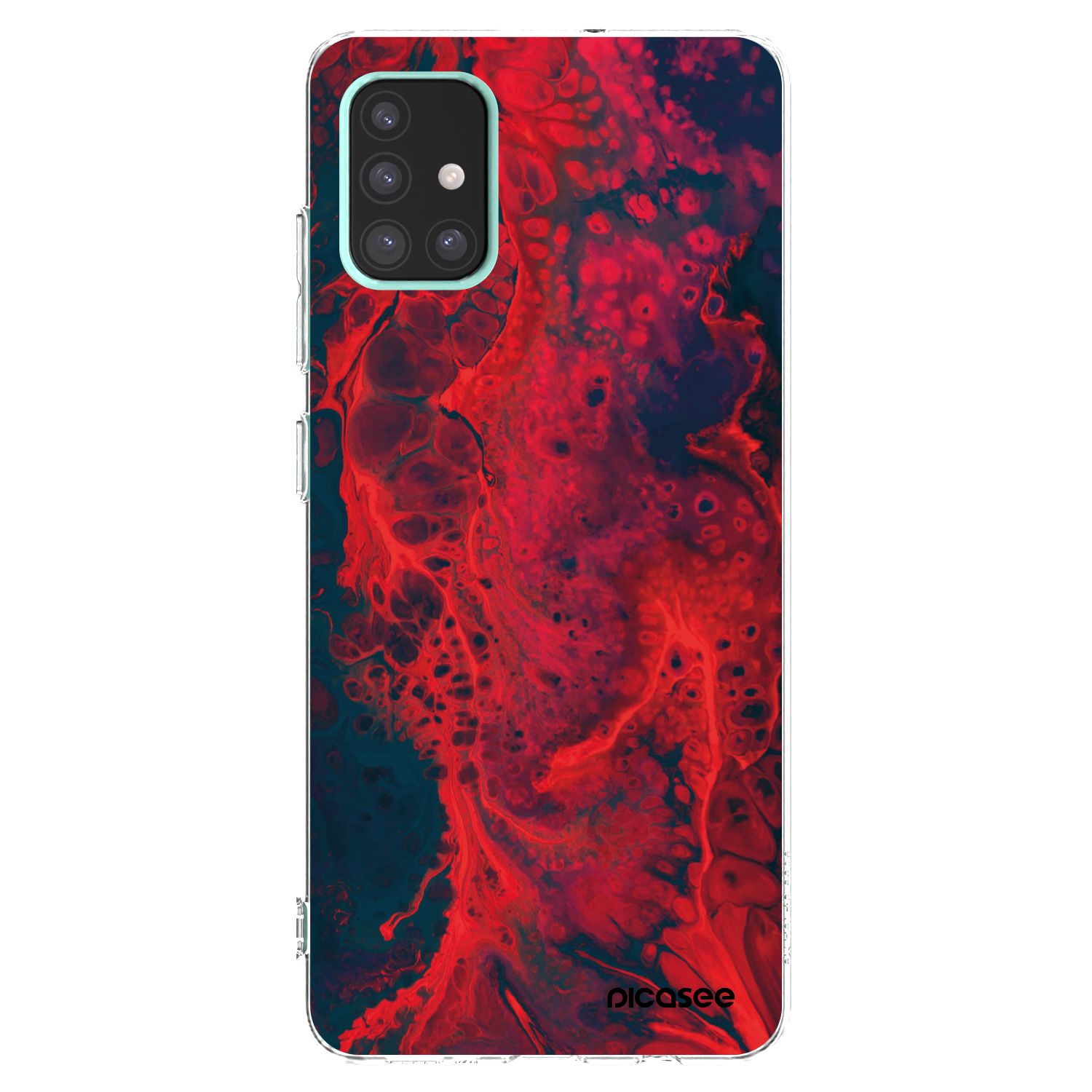 Picasee átlátszó szilikon tok az alábbi mobiltelefonokra Samsung Galaxy A51 A515F - Organic red