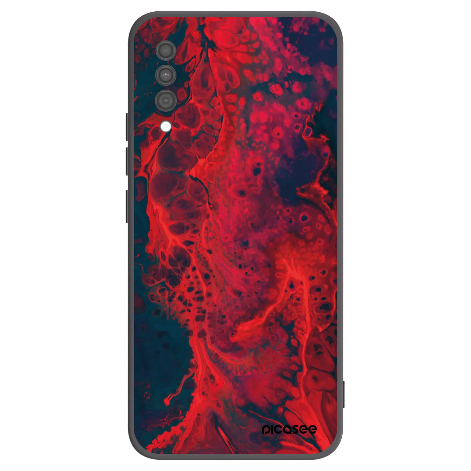 Picasee fekete szilikon tok az alábbi mobiltelefonokra Samsung Galaxy A30s A307F - Organic red