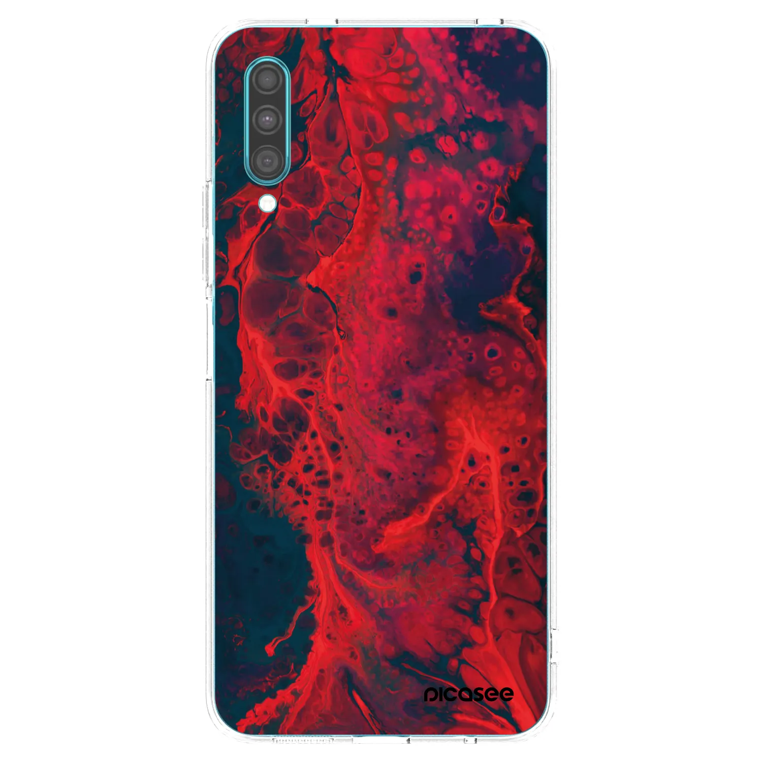 Picasee átlátszó szilikon tok az alábbi mobiltelefonokra Samsung Galaxy A30s A307F - Organic red