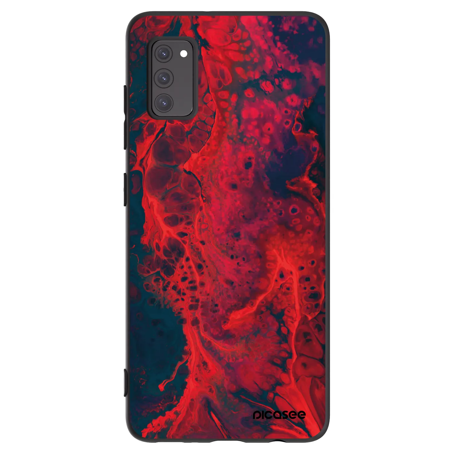 Picasee fekete szilikon tok az alábbi mobiltelefonokra Samsung Galaxy A41 A415F - Organic red
