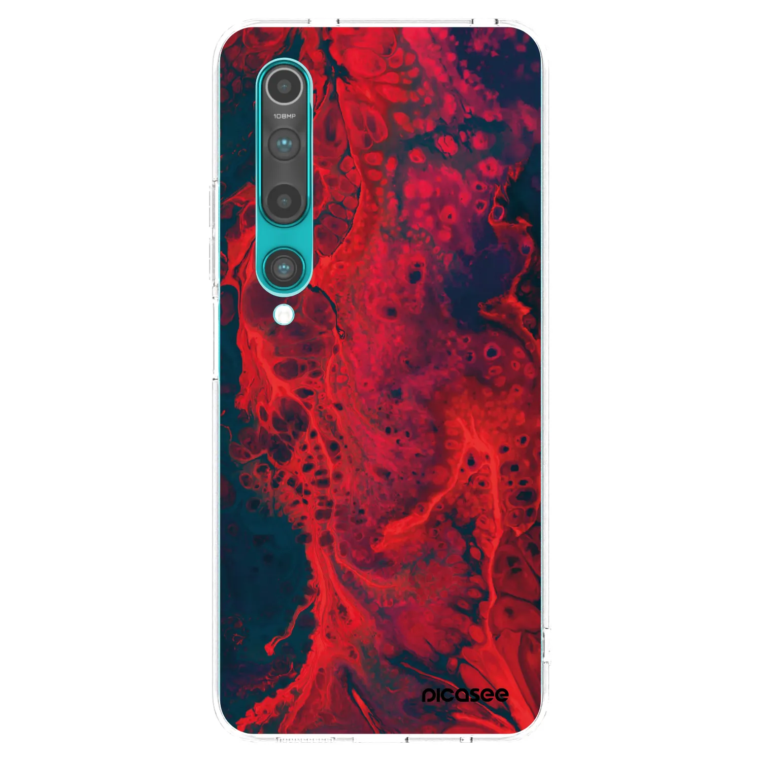 Picasee átlátszó szilikon tok az alábbi mobiltelefonokra Xiaomi Mi 10 - Organic red