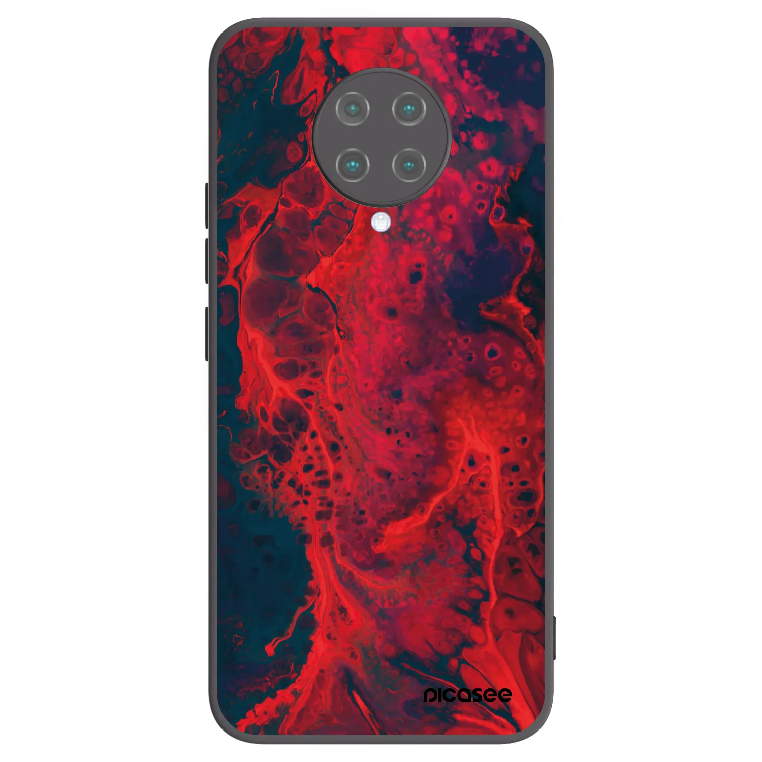 Picasee fekete szilikon tok az alábbi mobiltelefonokra Xiaomi Poco F2 Pro - Organic red