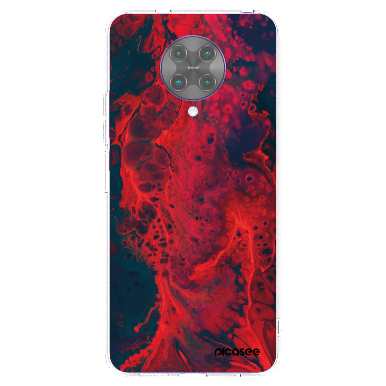 Picasee átlátszó szilikon tok az alábbi mobiltelefonokra Xiaomi Poco F2 Pro - Organic red