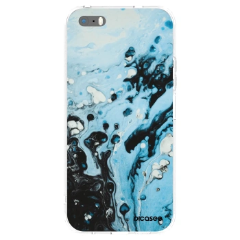 Picasee átlátszó szilikon tok az alábbi mobiltelefonokra Apple iPhone 5/5S/SE - Organic blue