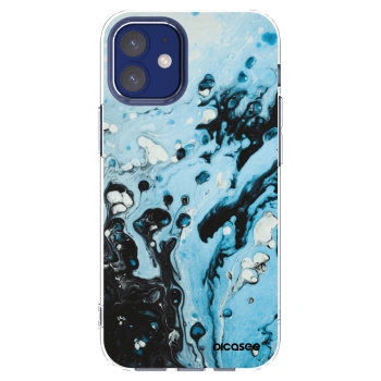 Picasee átlátszó szilikon tok az alábbi mobiltelefonokra Apple iPhone 12 mini - Organic blue