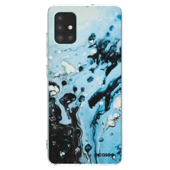 Picasee átlátszó szilikon tok az alábbi mobiltelefonokra Samsung Galaxy M51 M515F - Organic blue