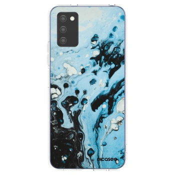 Picasee átlátszó szilikon tok az alábbi mobiltelefonokra Samsung Galaxy A02s A025G - Organic blue