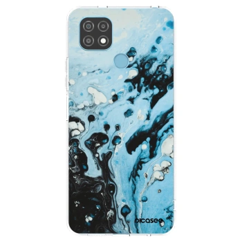 Picasee átlátszó szilikon tok az alábbi mobiltelefonokra Realme C21 - Organic blue