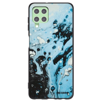 Picasee fekete szilikon tok az alábbi mobiltelefonokra Samsung Galaxy A22 A225F 4G - Organic blue