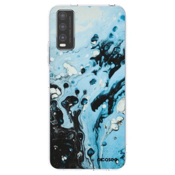 Picasee átlátszó szilikon tok az alábbi mobiltelefonokra Vivo Y20s - Organic blue