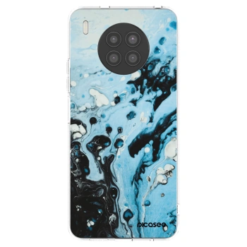 Picasee átlátszó szilikon tok az alábbi mobiltelefonokra Huawei Nova 8i - Organic blue