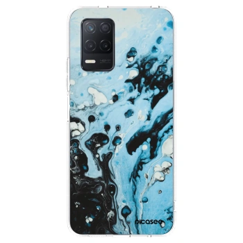 Picasee átlátszó szilikon tok az alábbi mobiltelefonokra Realme 8 5G - Organic blue
