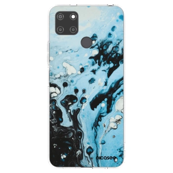 Picasee átlátszó szilikon tok az alábbi mobiltelefonokra Realme C21Y - Organic blue