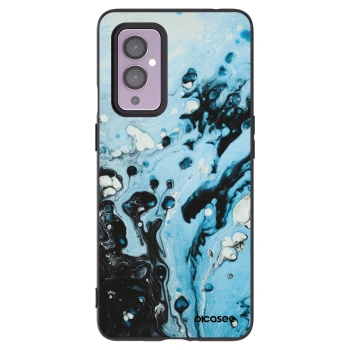Picasee fekete szilikon tok az alábbi mobiltelefonokra OnePlus 9 - Organic blue
