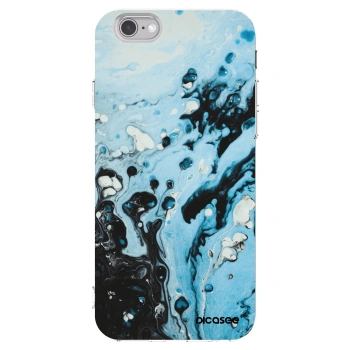 Picasee átlátszó szilikon tok az alábbi mobiltelefonokra Apple iPhone 6/6S - Organic blue