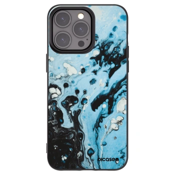 Picasee fekete szilikon tok az alábbi mobiltelefonokra Apple iPhone 15 Pro Max - Organic blue