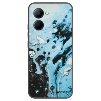 Picasee fekete szilikon tok az alábbi mobiltelefonokra Realme C33 (2023) - Organic blue