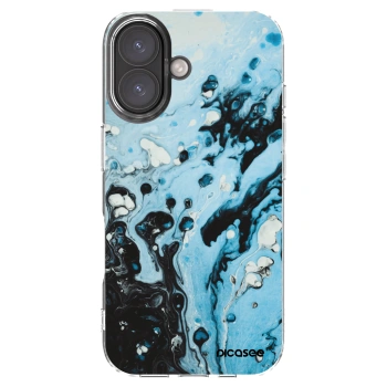 Picasee átlátszó szilikon tok az alábbi mobiltelefonokra Apple iPhone 16 - Organic blue