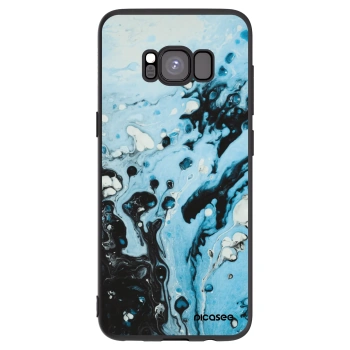 Picasee fekete szilikon tok az alábbi mobiltelefonokra Samsung Galaxy S8 G950F - Organic blue