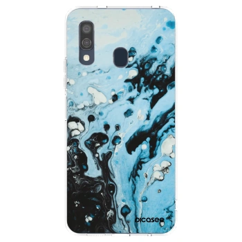 Picasee átlátszó szilikon tok az alábbi mobiltelefonokra Samsung Galaxy A40 A405F - Organic blue