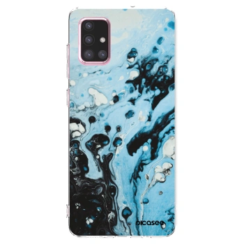 Picasee átlátszó szilikon tok az alábbi mobiltelefonokra Samsung Galaxy A71 A715F - Organic blue