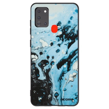 Picasee fekete szilikon tok az alábbi mobiltelefonokra Samsung Galaxy A21s - Organic blue