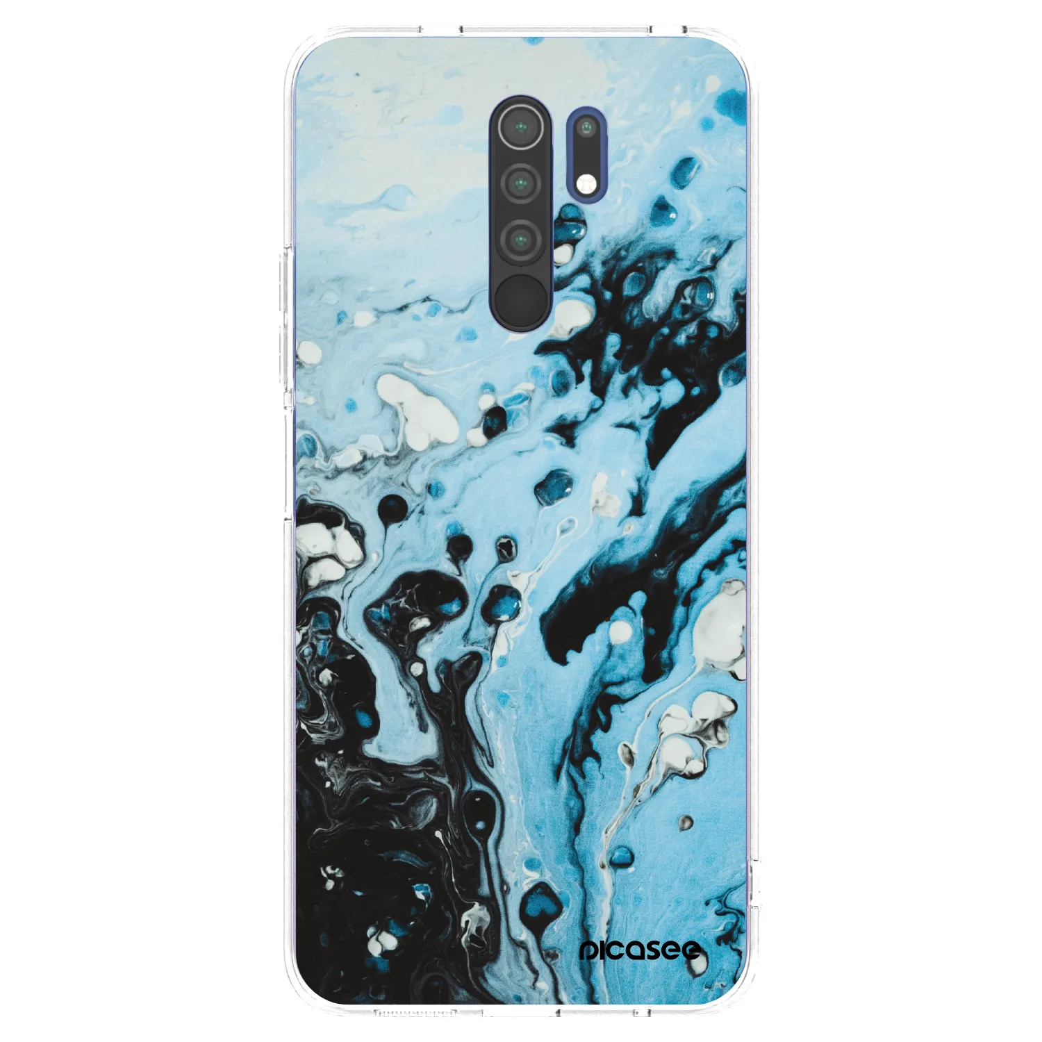 Picasee átlátszó szilikon tok az alábbi mobiltelefonokra Xiaomi Redmi 9 - Organic blue