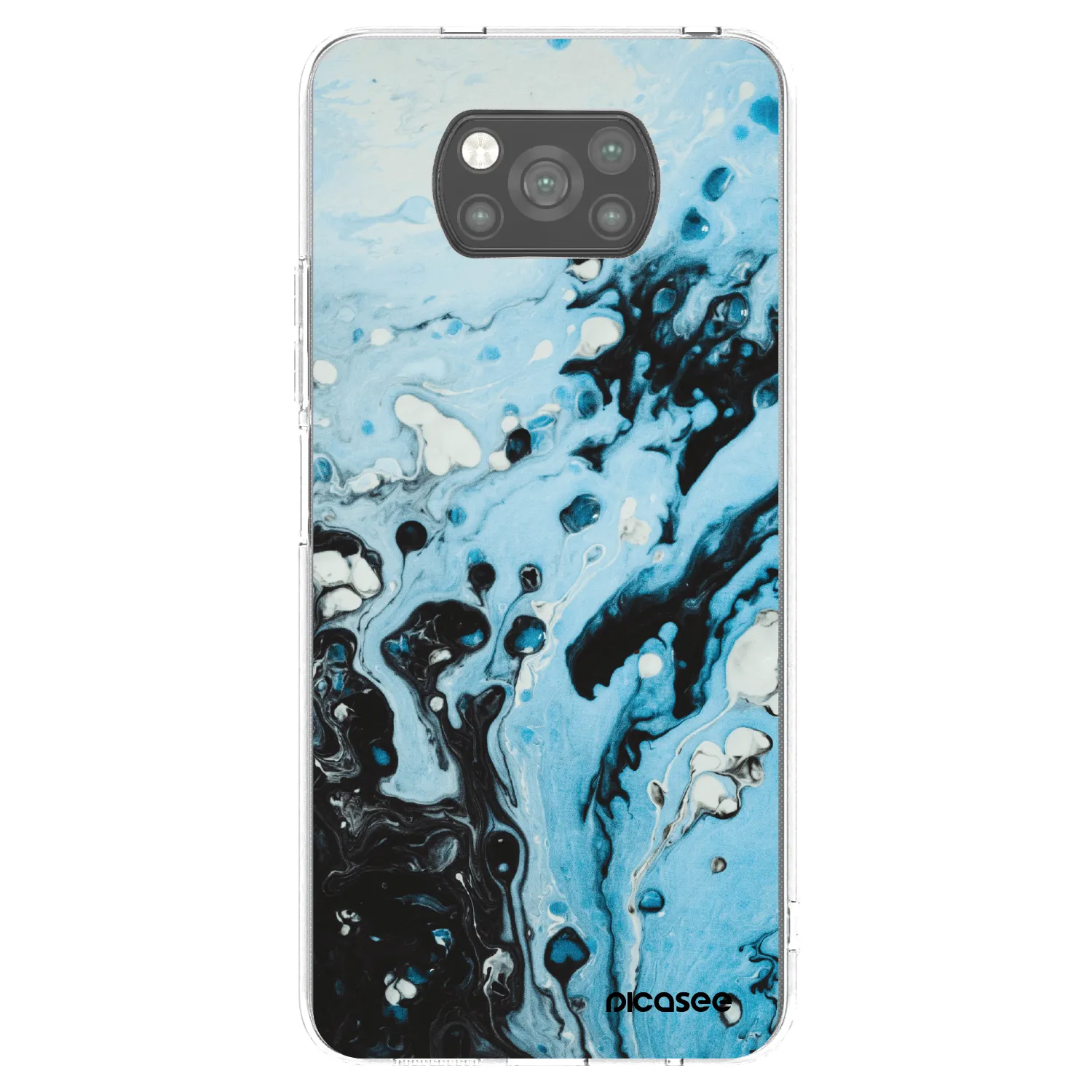 Picasee fekete szilikon tok az alábbi mobiltelefonokra Xiaomi Poco X3 - Organic blue