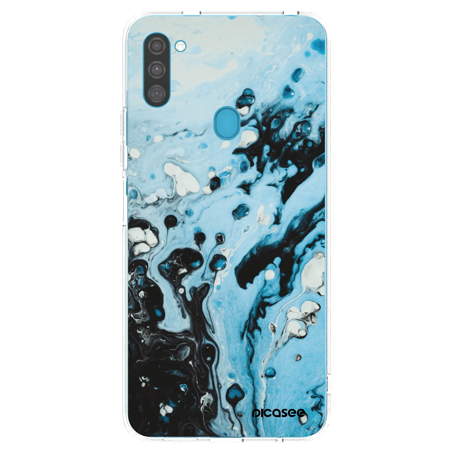 Picasee átlátszó szilikon tok az alábbi mobiltelefonokra Samsung Galaxy M11 - Organic blue