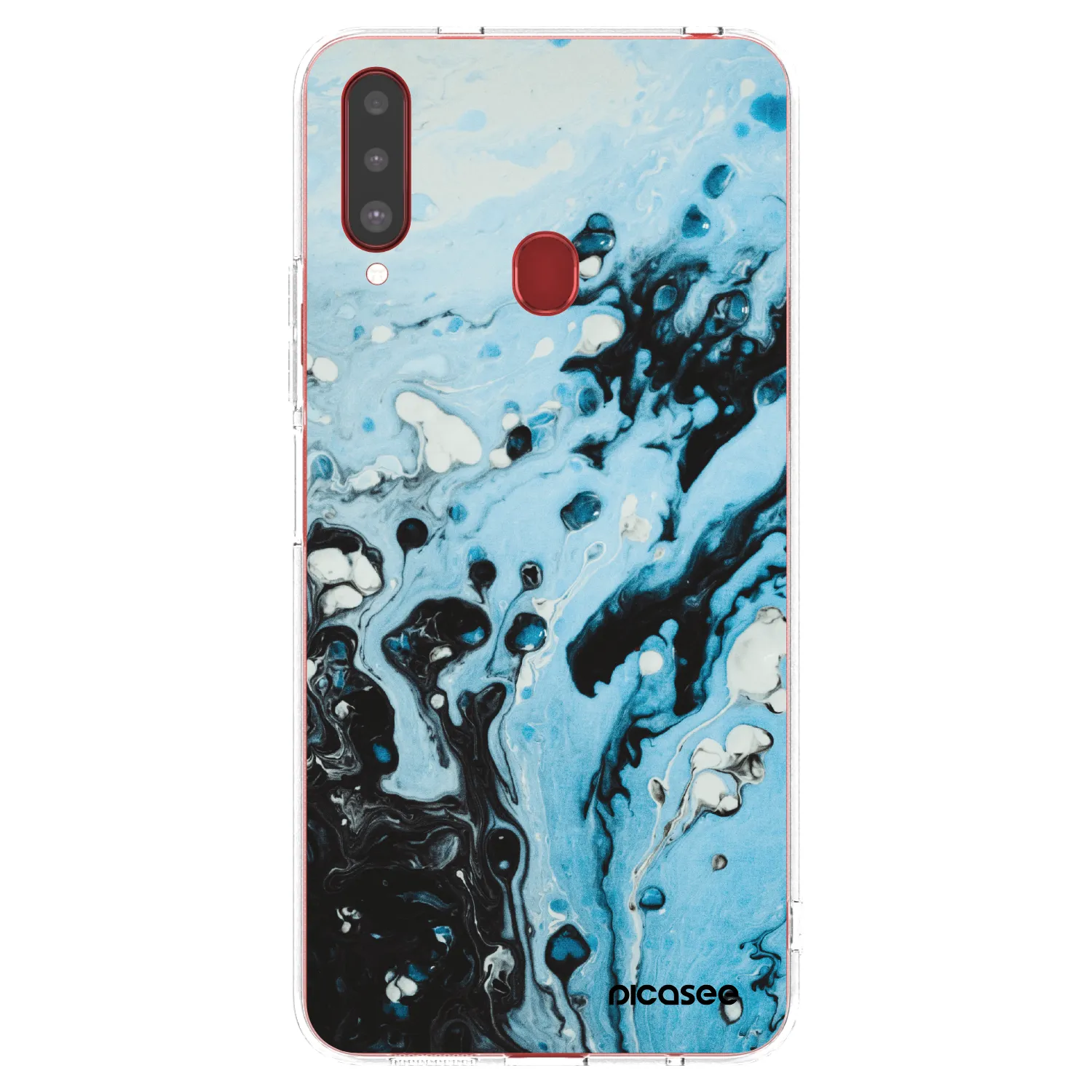 Picasee átlátszó szilikon tok az alábbi mobiltelefonokra Samsung Galaxy A20s - Organic blue